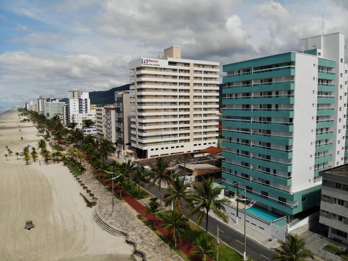 Apto Pe Na Areia Ar Condicionado Internet Estacionamento Portaria 24H Apartment Praia Grande  Exterior photo