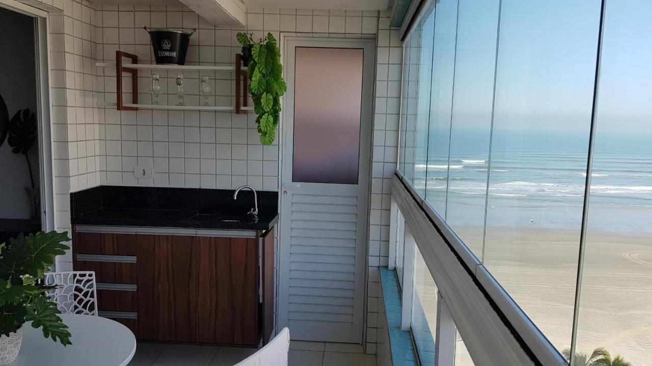 Apto Pe Na Areia Ar Condicionado Internet Estacionamento Portaria 24H Apartment Praia Grande  Exterior photo